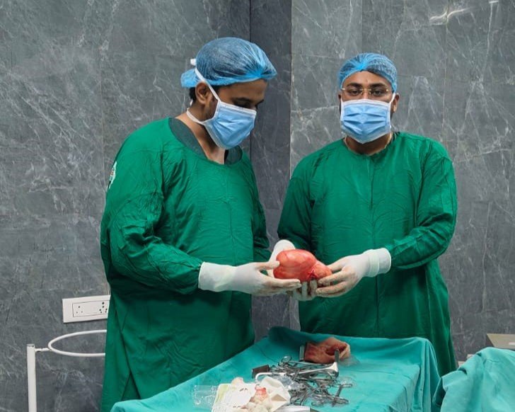 Dr. Arindam Acharyya in the operating theatre during a surgical case